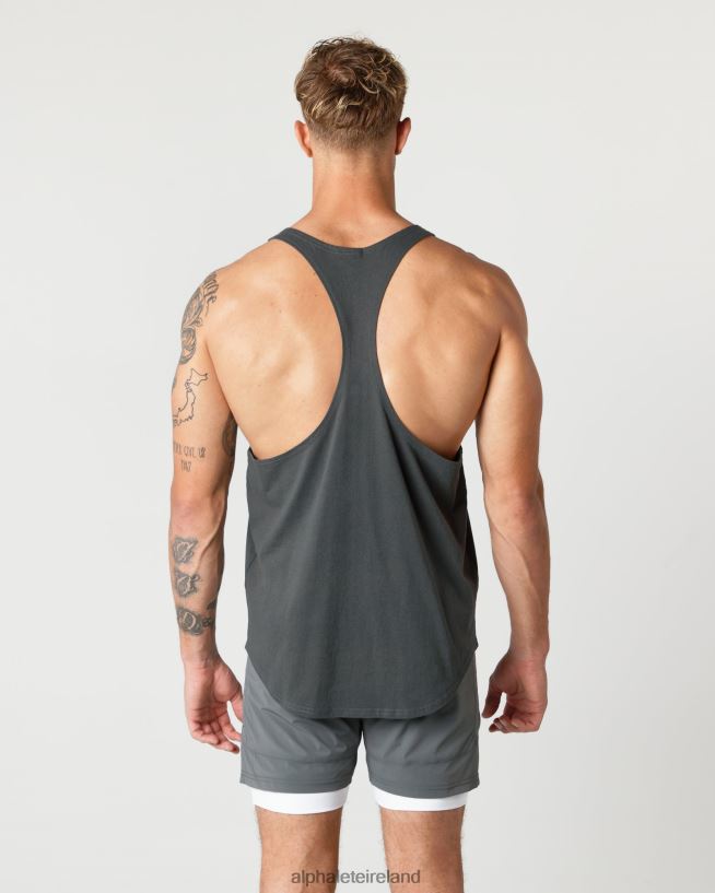 Clothing IE Alphalete Men Heavy Cotton Core Stringer Shadow Grey 2L4400599