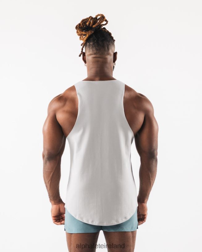 Clothing IE Alphalete Men Paisley Print Raw Cut Tank Athletic Grey 2L4400581