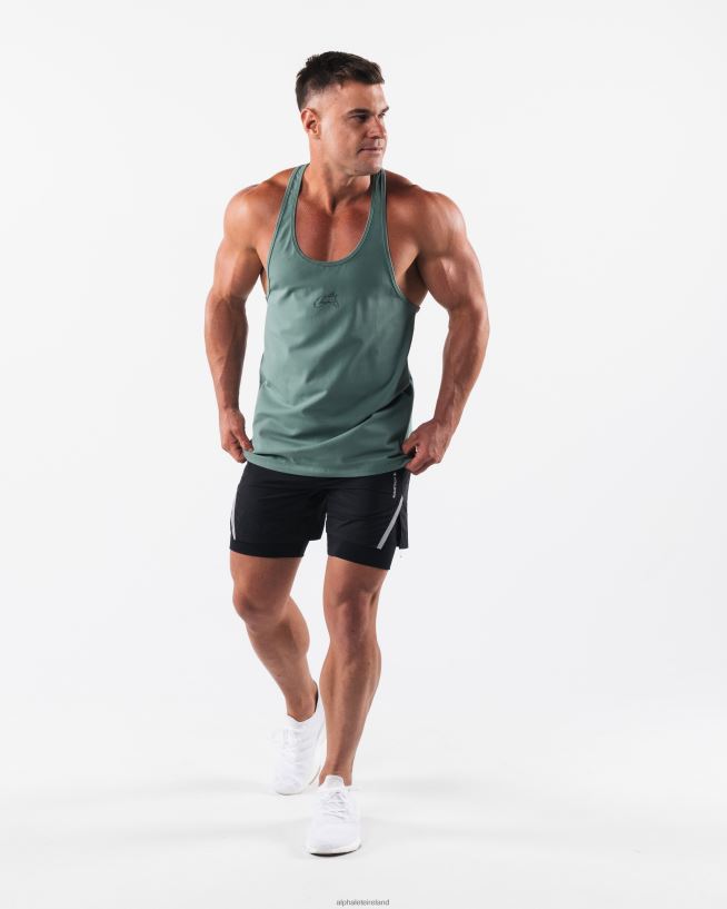 Clothing IE Alphalete Men Wolf Head Stringer Sage Green 2L4400561