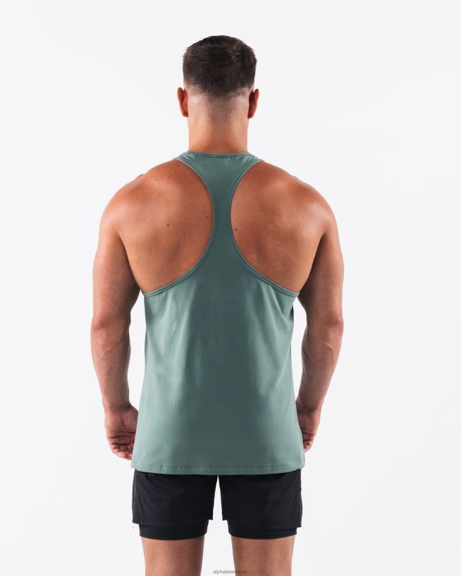 Clothing IE Alphalete Men Wolf Head Stringer Sage Green 2L4400561