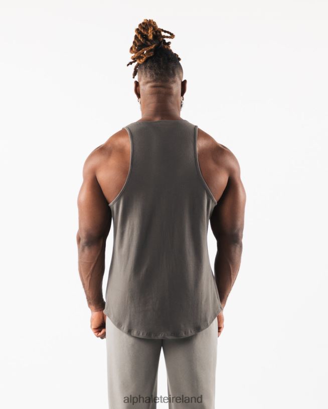 Clothing IE Alphalete Men Wolf Head Tank Pewter Brown 2L4400568