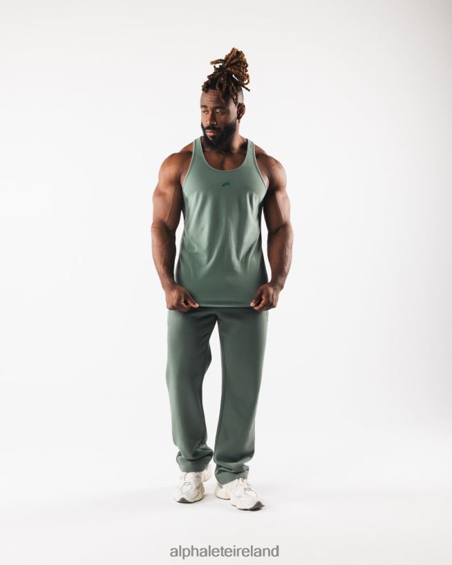 Clothing IE Alphalete Men Wolf Head Tank Sage Green 2L4400567