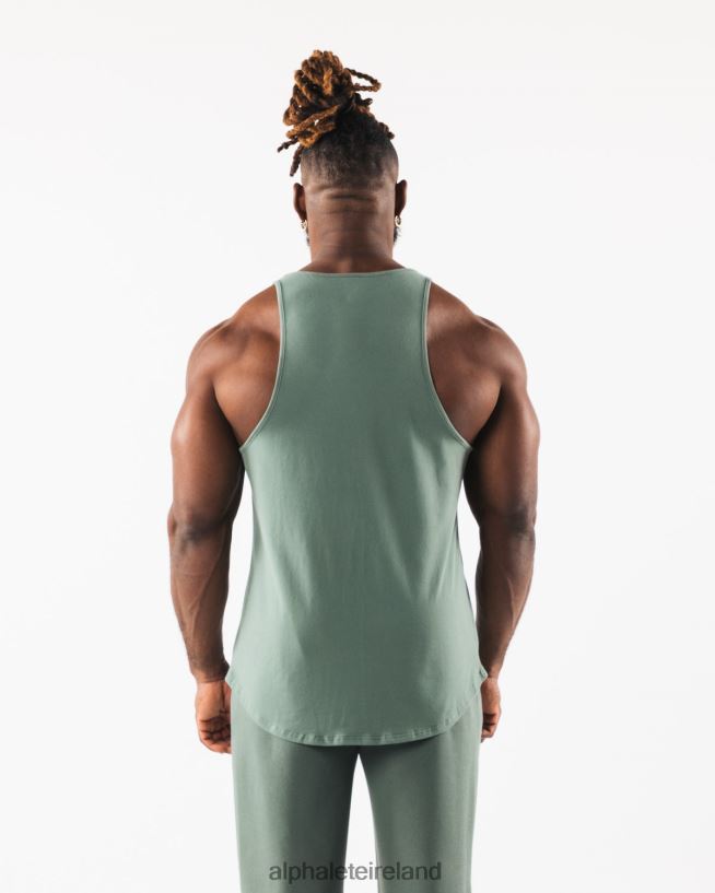 Clothing IE Alphalete Men Wolf Head Tank Sage Green 2L4400567