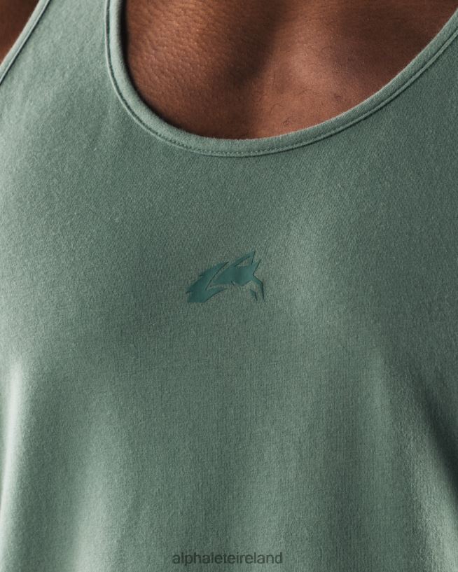 Clothing IE Alphalete Men Wolf Head Tank Sage Green 2L4400567