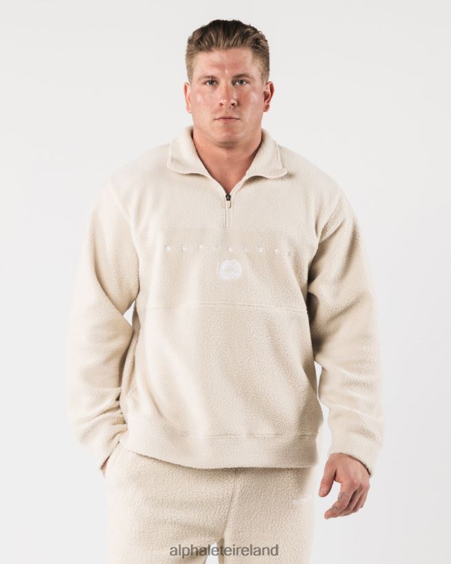 Clothing IE Alphalete Unisex King Quarter Zip Vanilla Brown 2L4400479