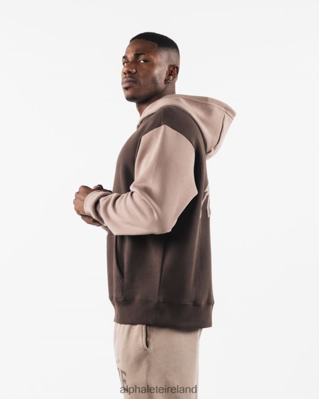 Clothing IE Alphalete Unisex Stencil Hoodie Cashmere Brown 2L4400271