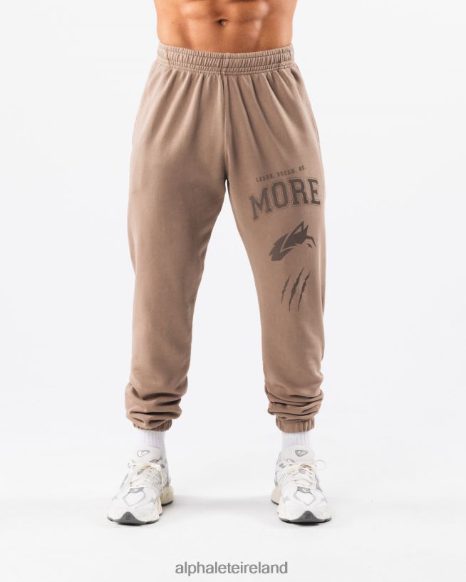 Clothing IE Alphalete Unisex Earth Dye Graphic Jogger Mudstone Brown 2L4400457