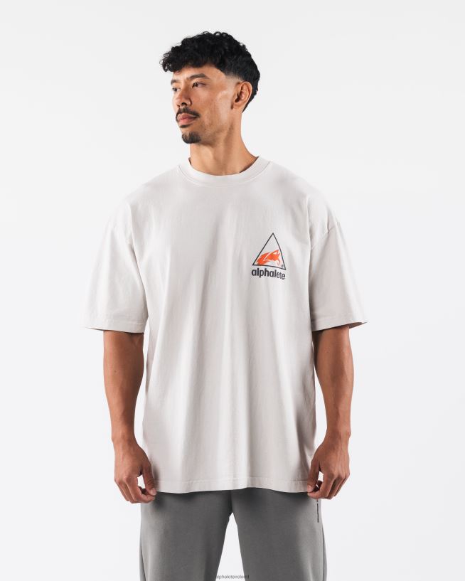 Clothing IE Alphalete Unisex Crest Tee Cement Grey 2L4400177