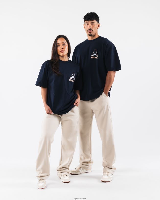 Clothing IE Alphalete Unisex Crest Tee Navy Blue 2L4400178