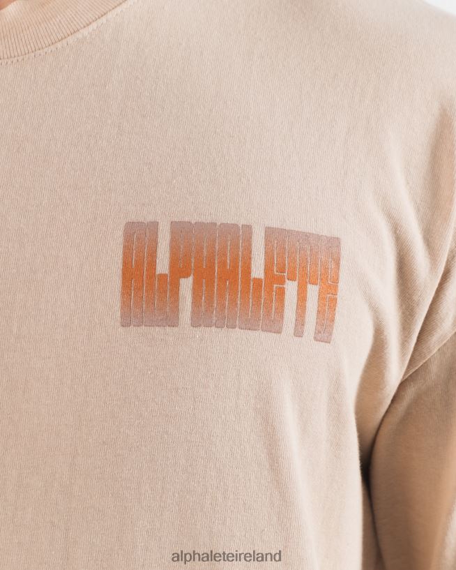 Clothing IE Alphalete Unisex Cryptic Tee Beige Brown 2L4400214