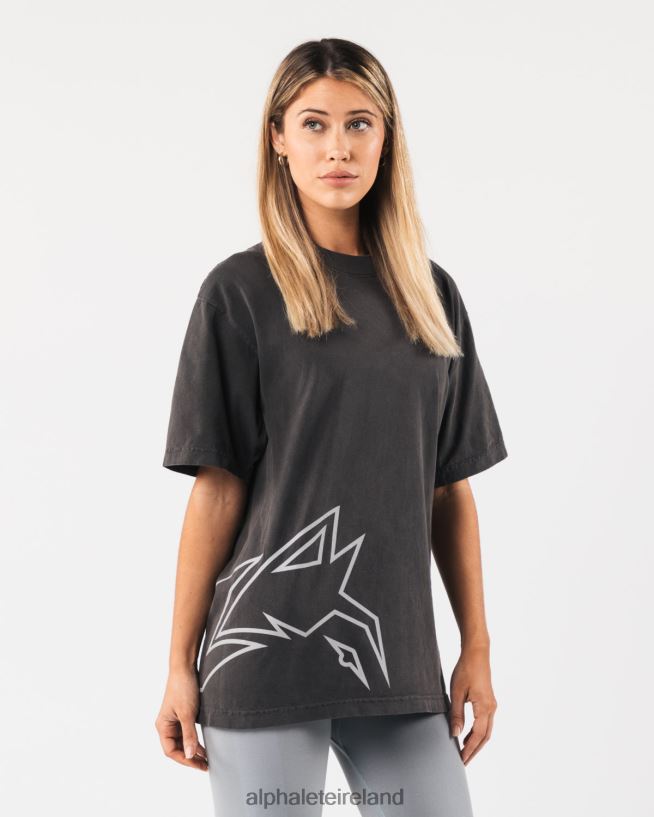Clothing IE Alphalete Unisex Giant Wolf Head Tee Vintage Black 2L4400226