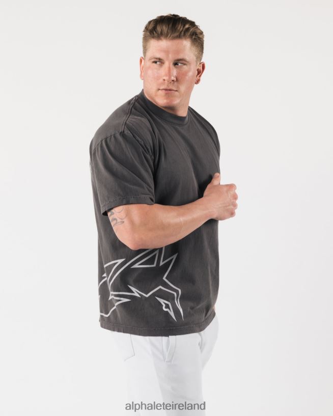 Clothing IE Alphalete Unisex Giant Wolf Head Tee Vintage Black 2L4400226