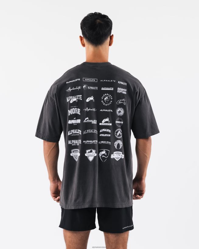 Clothing IE Alphalete Unisex Heritage Tee Vintage Black 2L4400182