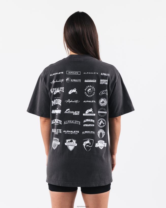 Clothing IE Alphalete Unisex Heritage Tee Vintage Black 2L4400182