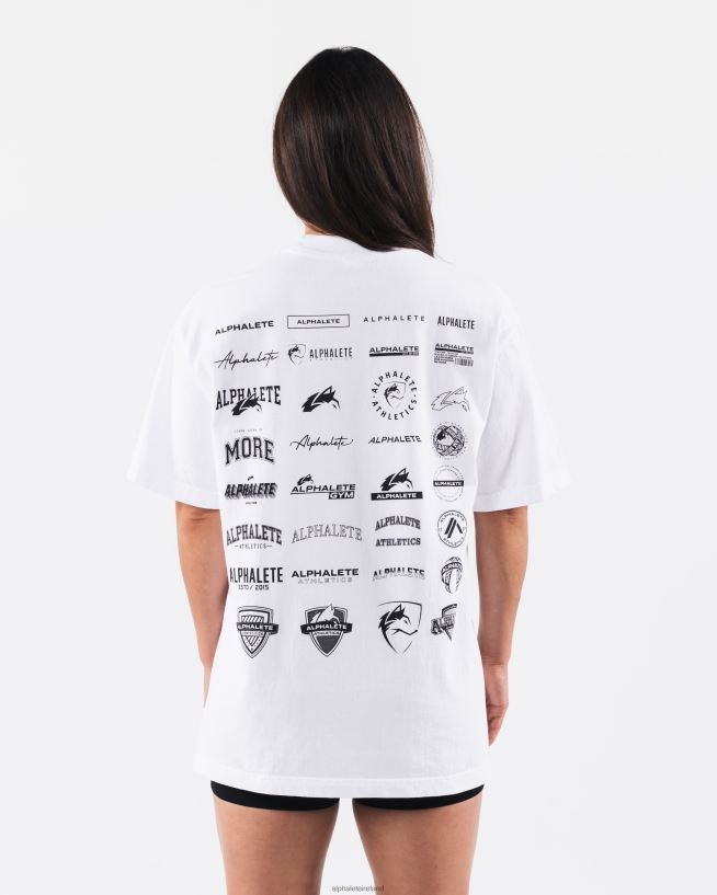 Clothing IE Alphalete Unisex Heritage Tee White 2L4400181