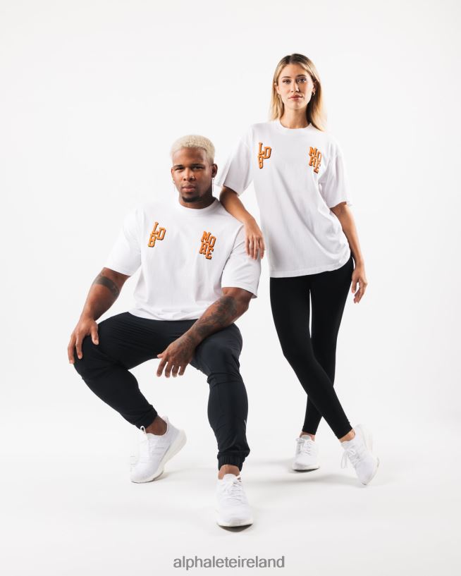Clothing IE Alphalete Unisex LDB More Letter Tee White 2L4400227