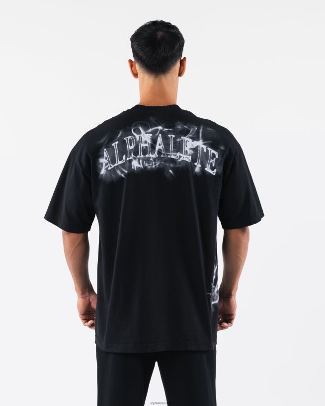 Clothing IE Alphalete Unisex Smoke Tee Black 2L4400185