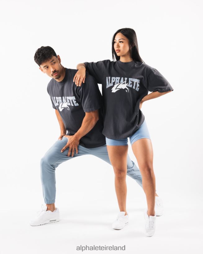 Clothing IE Alphalete Unisex Wolf Head Tee Dolphin Blue 2L4400232