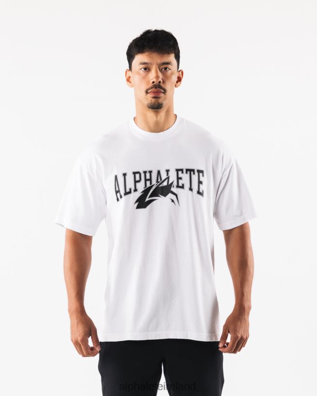 Clothing IE Alphalete Unisex Wolf Head Tee White/Black 2L4400231