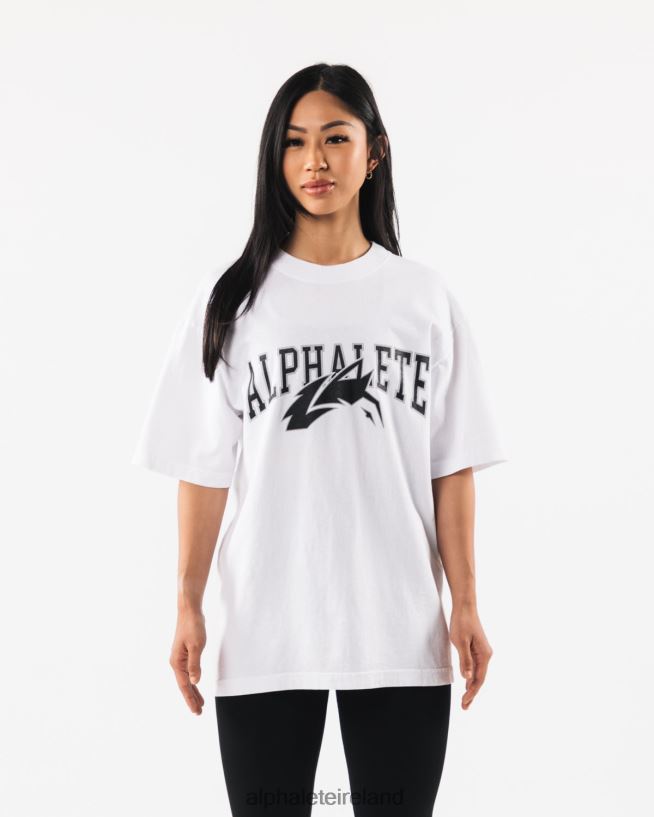 Clothing IE Alphalete Unisex Wolf Head Tee White/Black 2L4400231