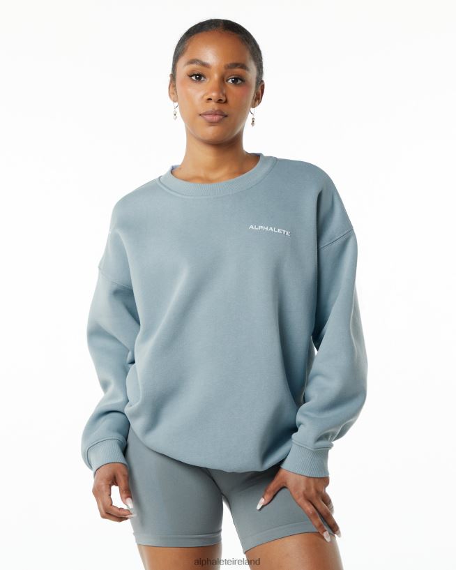 Clothing IE Alphalete Women Classic Crew Fog Blue 2L4400289