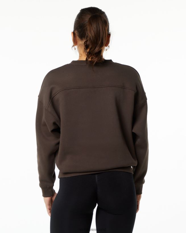 Clothing IE Alphalete Women Classic Crew Fudge Brown 2L4400290