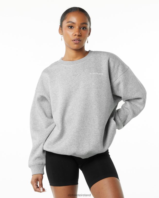 Clothing IE Alphalete Women Classic Crew Heather Grey 2L4400288