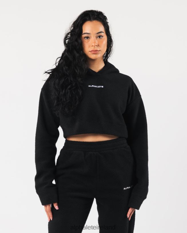 Clothing IE Alphalete Women King Crop Hoodie Black 2L4400277