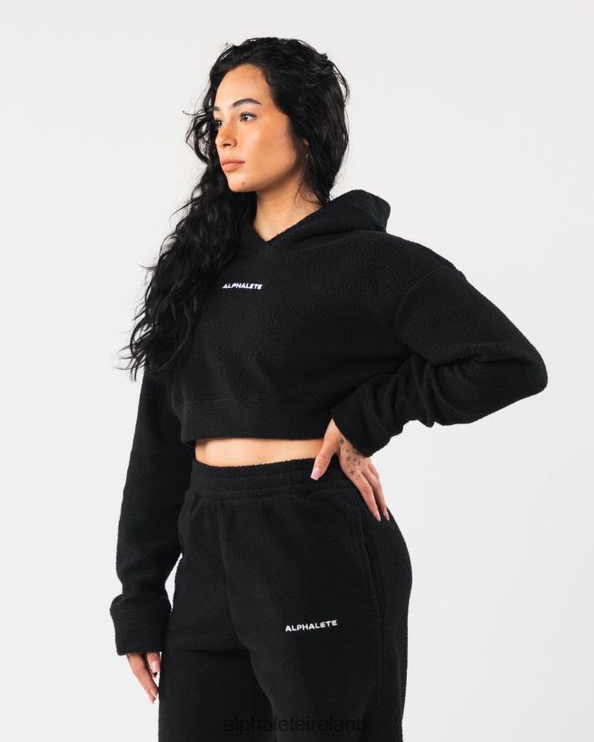 Clothing IE Alphalete Women King Crop Hoodie Black 2L4400277