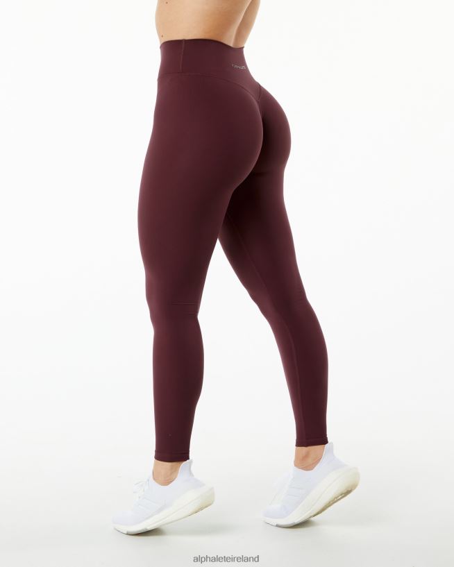 Clothing IE Alphalete Women Alphalux Wonder Legging 27" Black Cherry Red 2L4400418