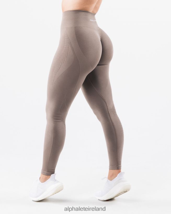 Clothing IE Alphalete Women Amplify Contour Legging Mocha Brown 2L4400405