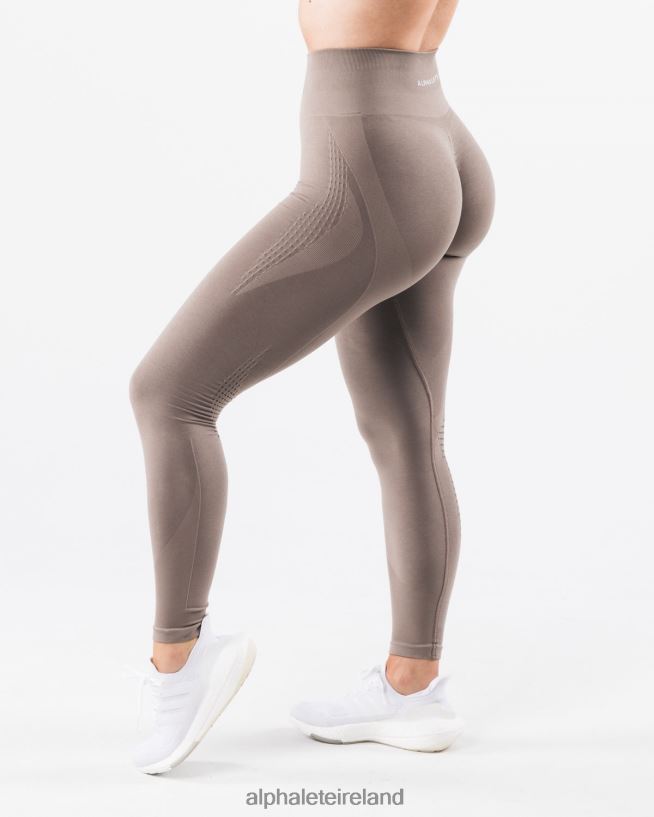 Clothing IE Alphalete Women Amplify Contour Legging Mocha Brown 2L4400405