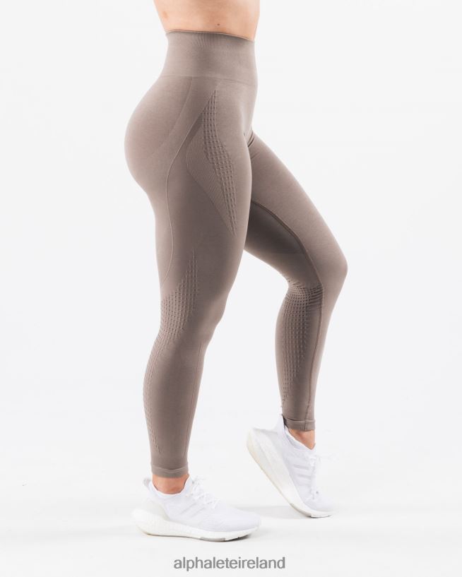 Clothing IE Alphalete Women Amplify Contour Legging Mocha Brown 2L4400405