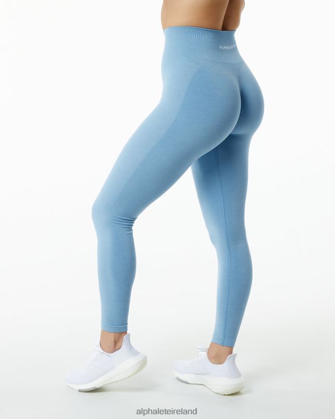 Clothing IE Alphalete Women Amplify Legging Washed Denim Blue 2L4400441