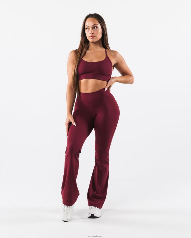 Clothing IE Alphalete Women Aura Flared Pant Cran Red 2L4400376
