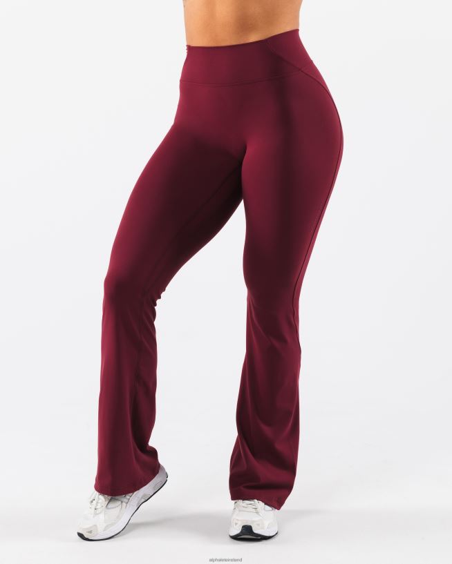 Clothing IE Alphalete Women Aura Flared Pant Tall Cran Red 2L4400377