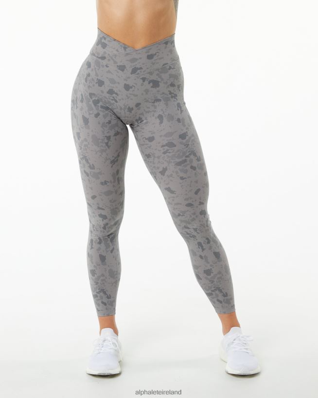 Clothing IE Alphalete Women Surface Power Legging Pebble Print Stone Grey 2L4400443