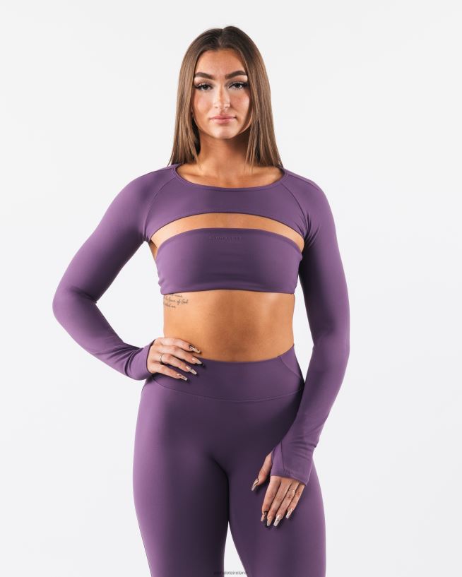 Clothing IE Alphalete Women Aura Shrug LS Aster Purple 2L4400242