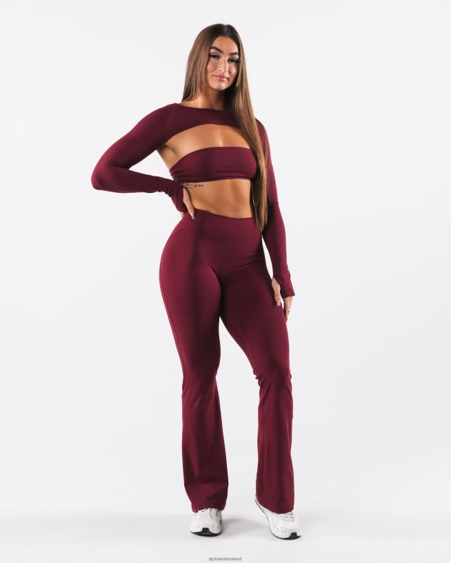 Clothing IE Alphalete Women Aura Shrug LS Cran Red 2L4400240