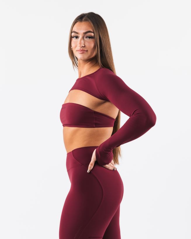 Clothing IE Alphalete Women Aura Shrug LS Cran Red 2L4400240
