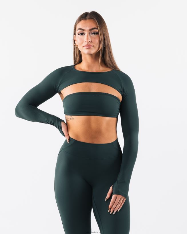 Clothing IE Alphalete Women Aura Shrug LS Cypress Green 2L4400241