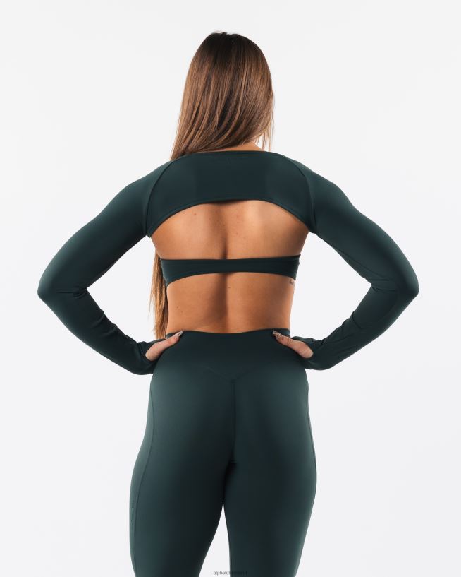 Clothing IE Alphalete Women Aura Shrug LS Cypress Green 2L4400241
