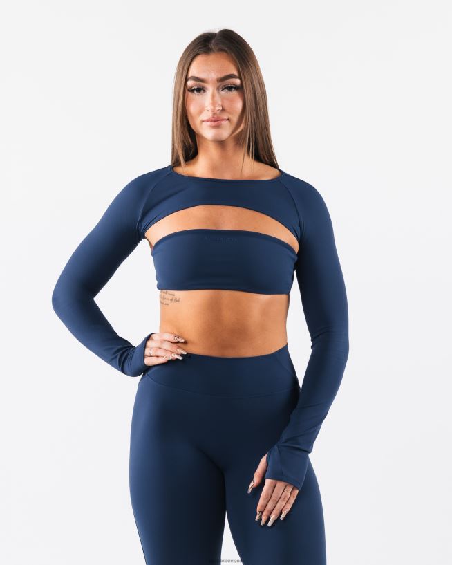 Clothing IE Alphalete Women Aura Shrug LS Ink Blue 2L4400243