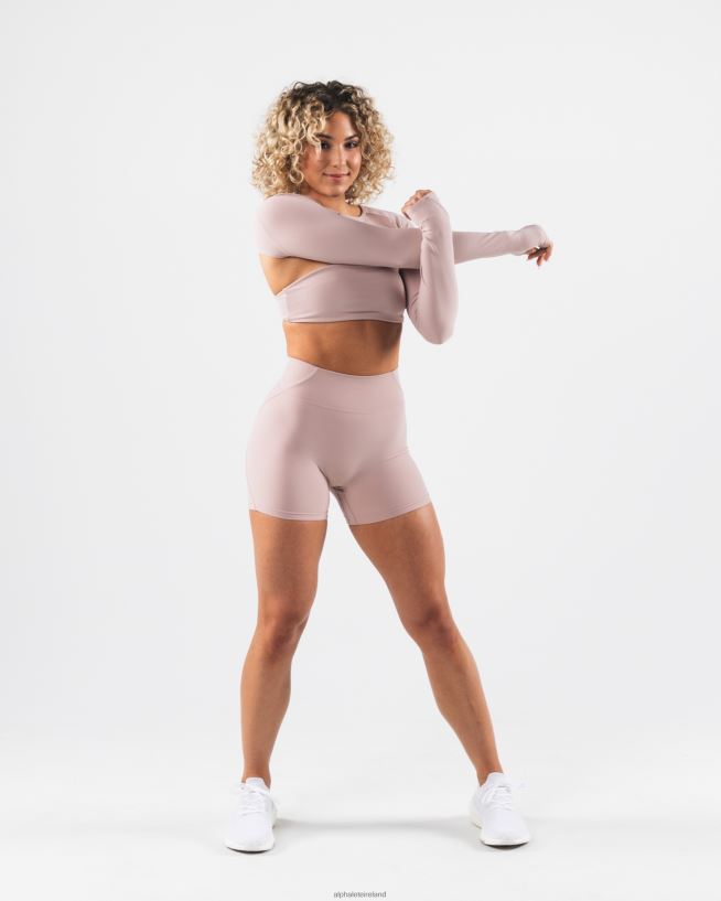 Clothing IE Alphalete Women Aura Shrug LS Porcelain Brown 2L4400247