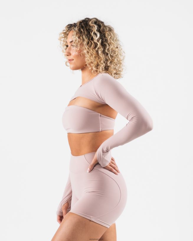 Clothing IE Alphalete Women Aura Shrug LS Porcelain Brown 2L4400247