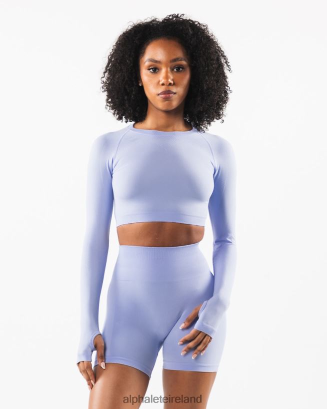 Clothing IE Alphalete Women Stratus LS Crop Mystic Blue 2L4400250