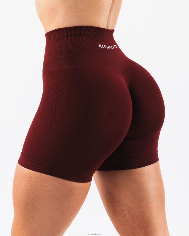 Clothing IE Alphalete Women Amplify Contour Short 5" New Burgundy Red 2L4400296