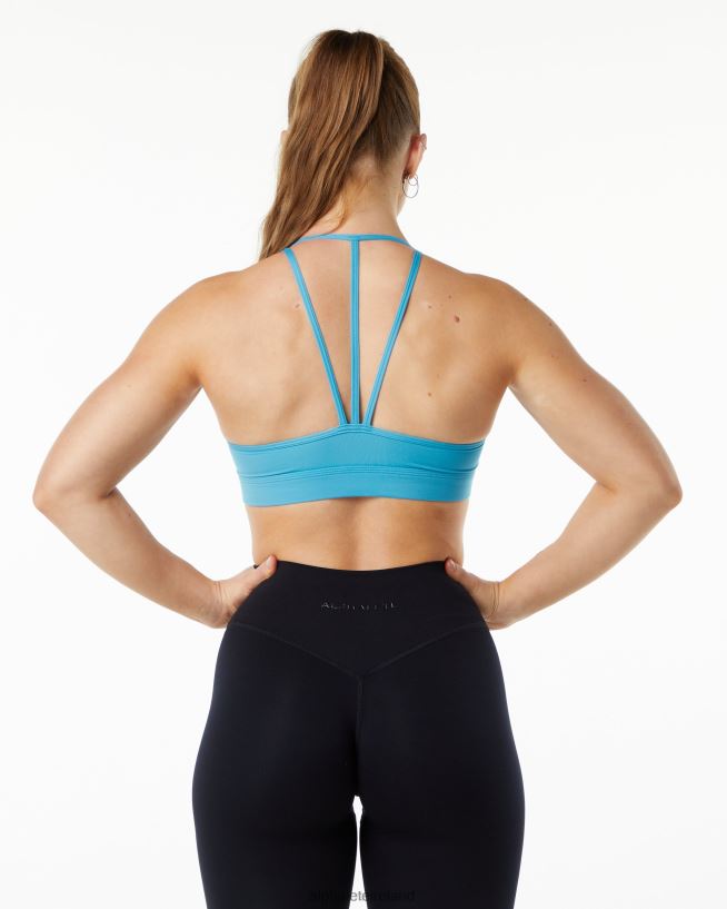 Clothing IE Alphalete Women Alphalux Tri Bra Rapids Blue 2L4400144