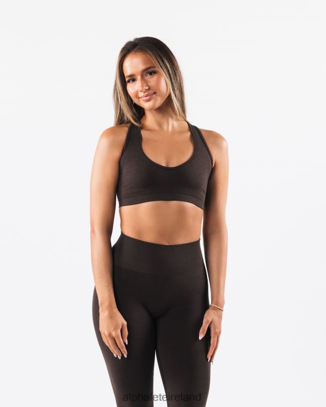 Clothing IE Alphalete Women Amplify Contour Bra Cashmere Brown 2L440065