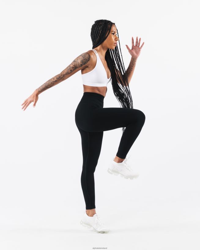 Clothing IE Alphalete Women Amplify Deep V Bra White 2L44002